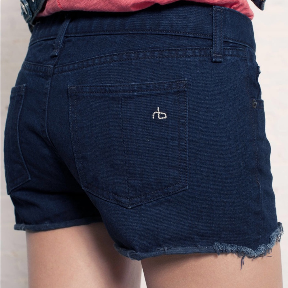 rag & bone Cut-off Indigo Shorts
